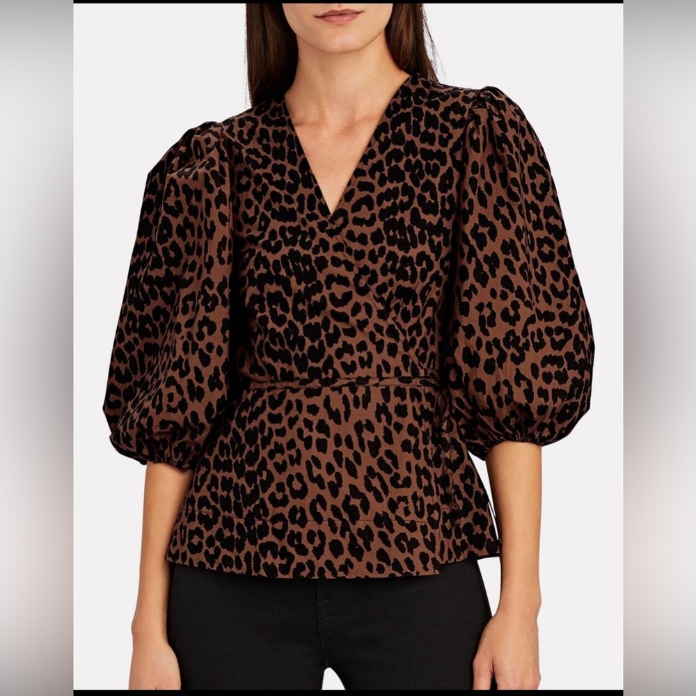 Ganni Leopard Top size 40